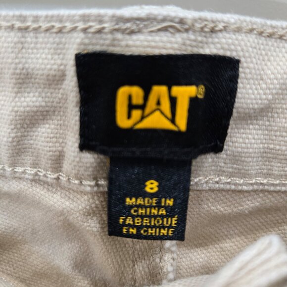 Cat Womens Beige Denim Cotton Work Pants Size 8 - Picture 9 of 14